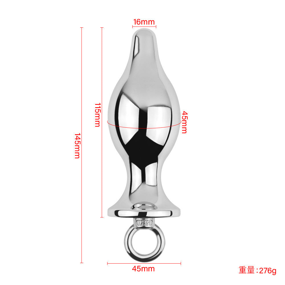 Metal Silver Lifting Ring Butt Plug Back Court Expansion