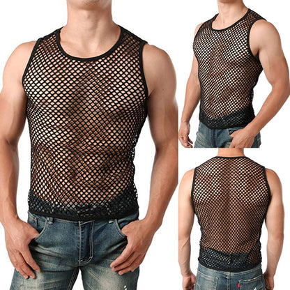 Men's Mesh Sleeveless Vest Top