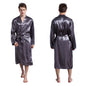 Men's Sleek Solid Color Belt Robe Huge Variety