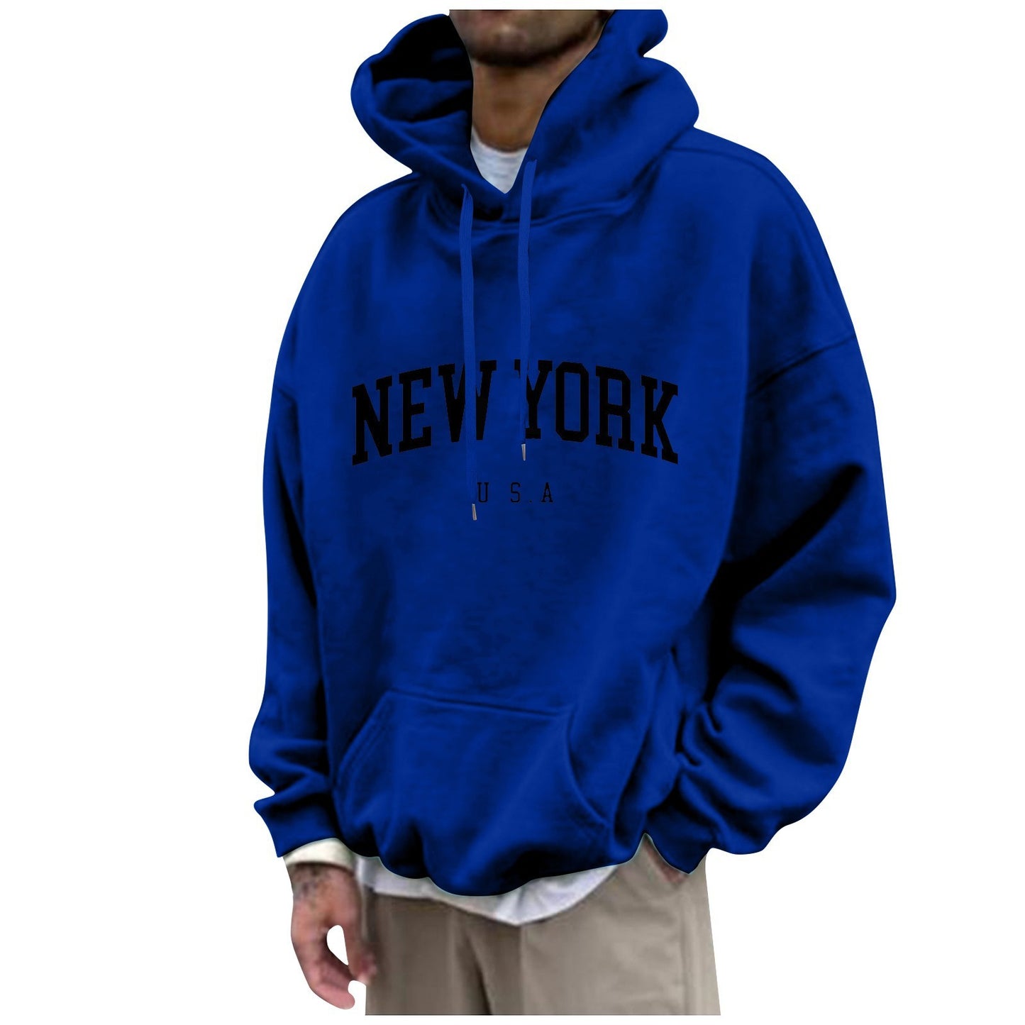 New York Long-Sleeve Kangaroo Pocket Hoodie Huge Variety