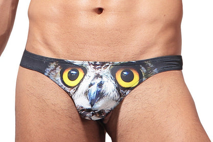 Men's Digital Animal Print Polyester Underwear