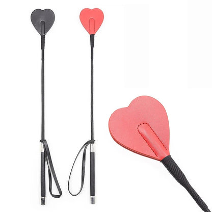 Heart-Shaped Training Pointer Leather Whip