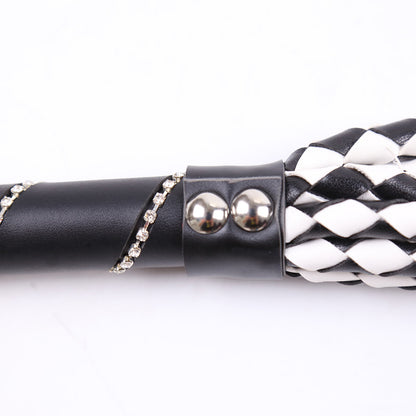 Snake Leather Handle Pointer Tassel Whip