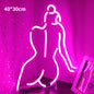 LED Back Neon Light Bar Seductive Glowing Woman Multiple Styles