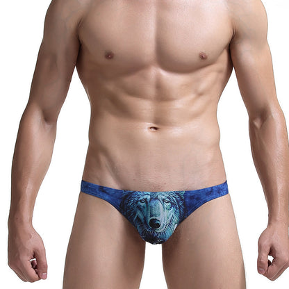 Men's Digital Animal Print Polyester Underwear