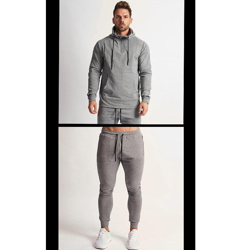 Hooded Drawstring Kangaroo Sweater Men's Jogger Suit Huge Variety