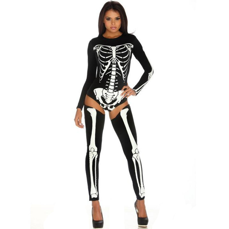 Halloween Cosplay Costume Skull Zombie One-Size Uniform Multiple Colors