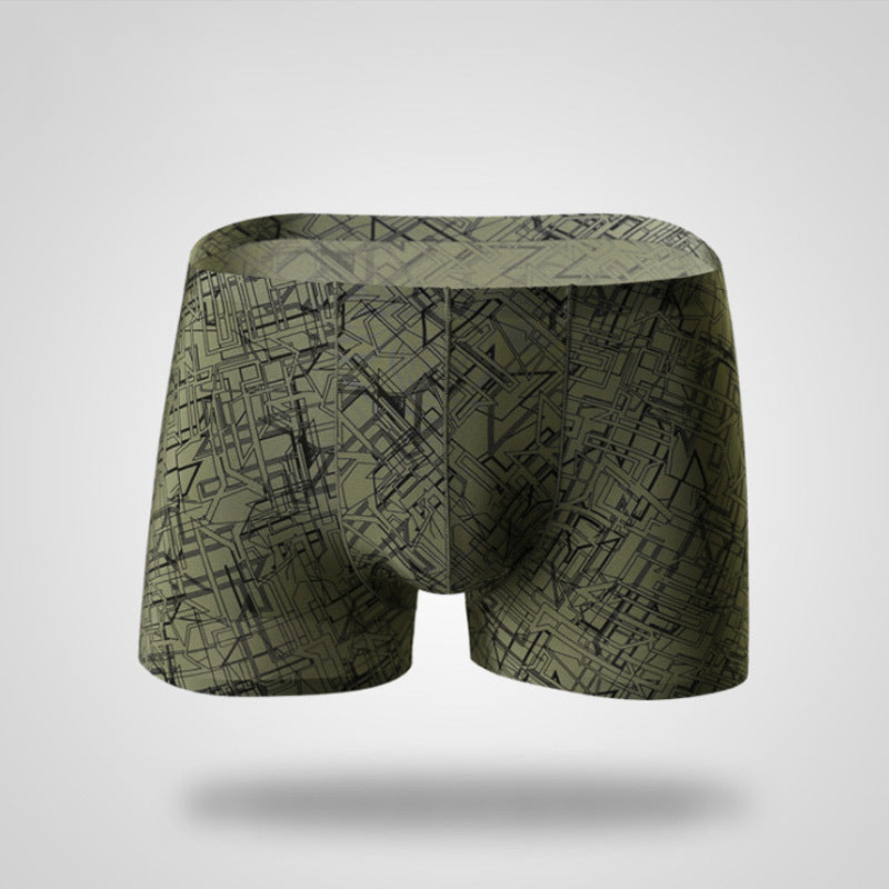 Men's Ice Silk Mid-Waist Boxers