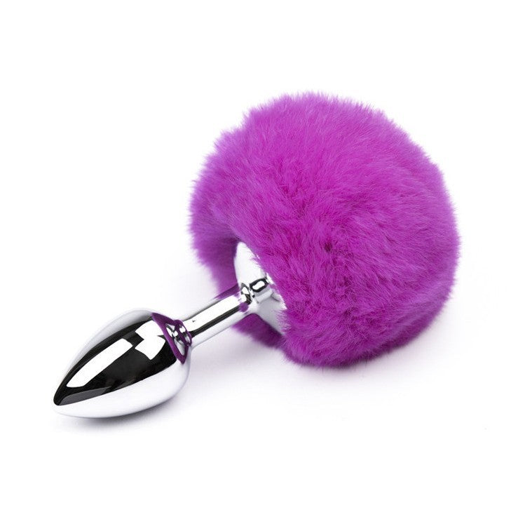 Metal Anal Furry Plush Tail Plug