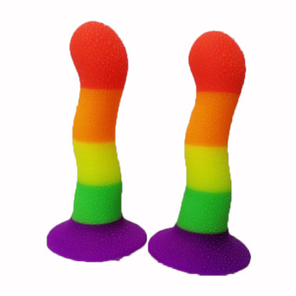 Rainbow Color Special-Shaped Silicone Butt Plug