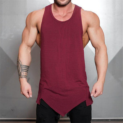 Light Solid Color Loose Fitness Men's Vest Top