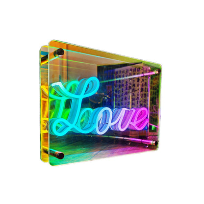 Colorful Multi-Layer Mirror Atmosphere LED USB Creative Neon Light Lamp