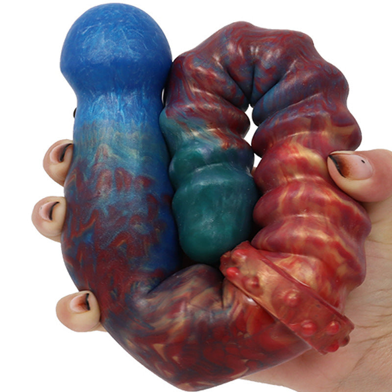 Double Headed Dragon Dildo Ribbed Pattern Plug