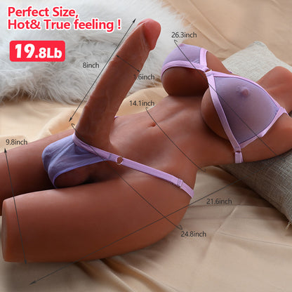 Shemale Breasts Penis Combo Torso Love Doll