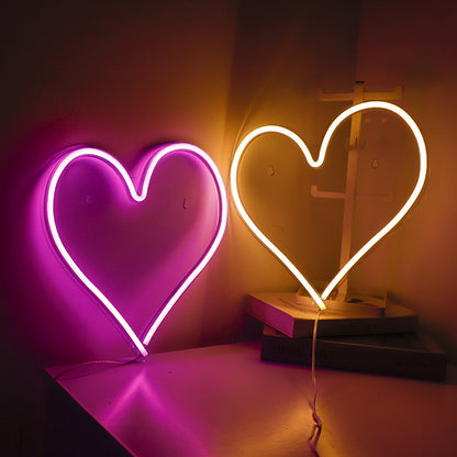 Love Heart Neon Acrylic Transparent LED Light