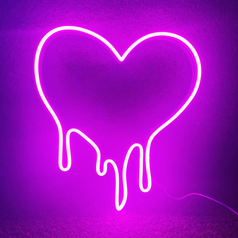 Dripping Heart 12v Silicone LED Neon Light