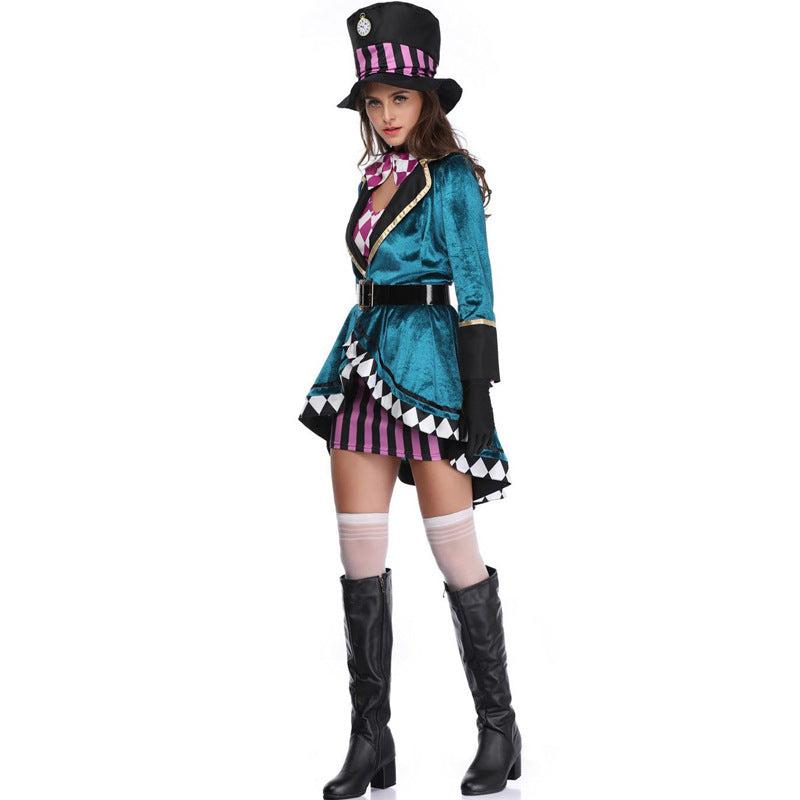 Halloween Full Body Dress Suit Oversized Hat Mage Costume