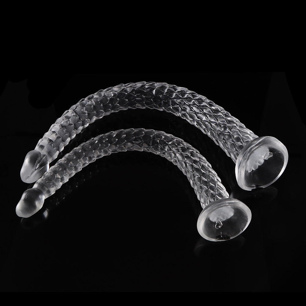 Deep Crystal Clear Transparent Dragon Whip Masturbation Device