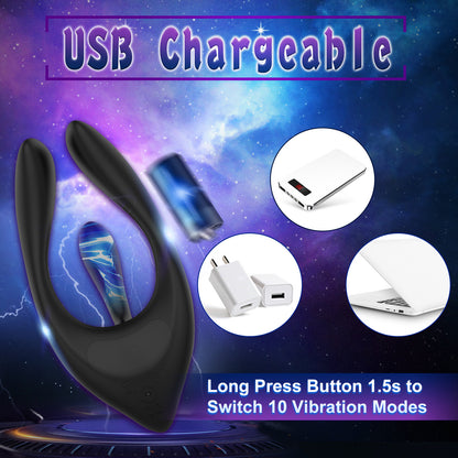 Silicone Cock Ring Vibration USB Charging