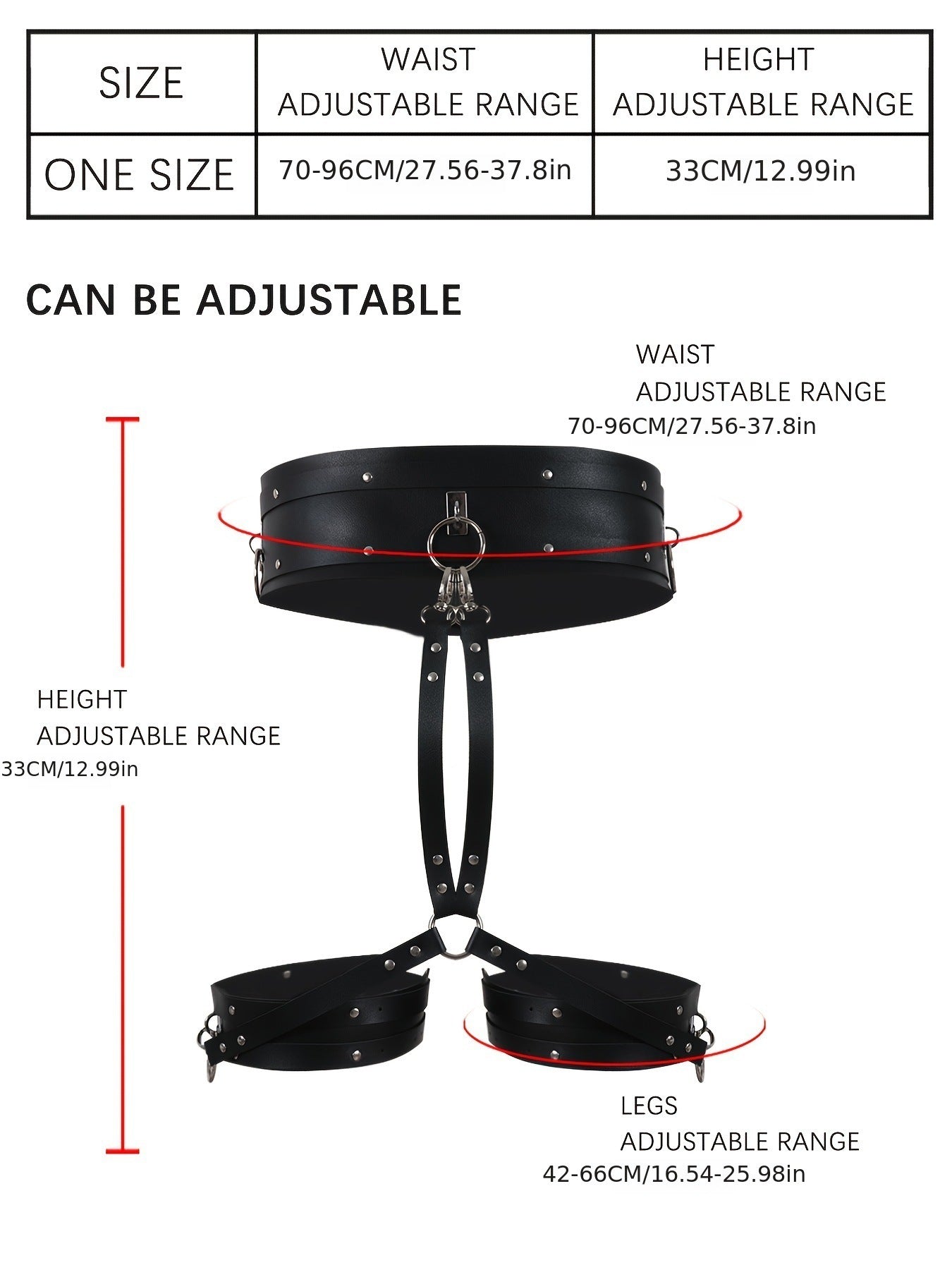 Sexy Binding Leather Bracelet With Leg Ring All-Match Belt Waist Chain