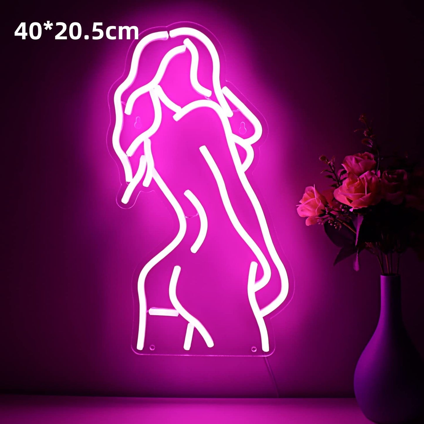 LED Back Neon Light Bar Seductive Glowing Woman Multiple Styles