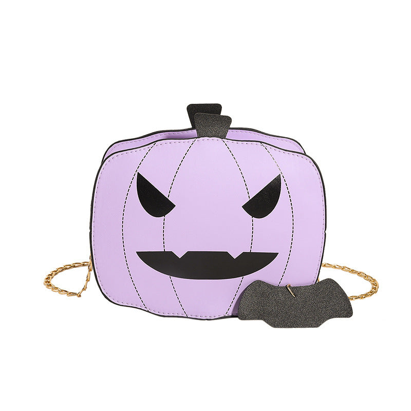 Pumpkin Crossbody Chain Shoulder Bag