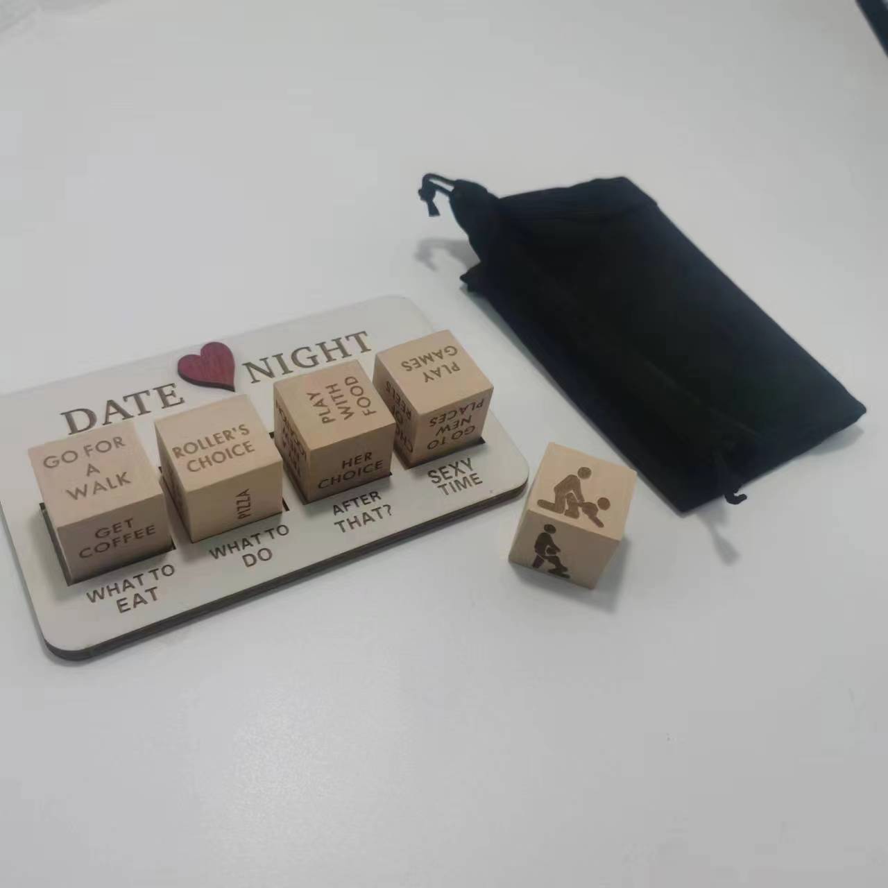 Date Night Wooden 5 Dice Games For Couples