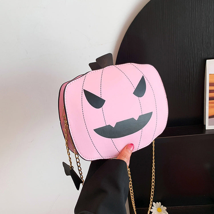 Pumpkin Crossbody Chain Shoulder Bag