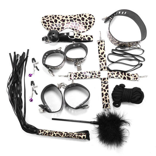 Leopard Print Leather 10-Piece Set