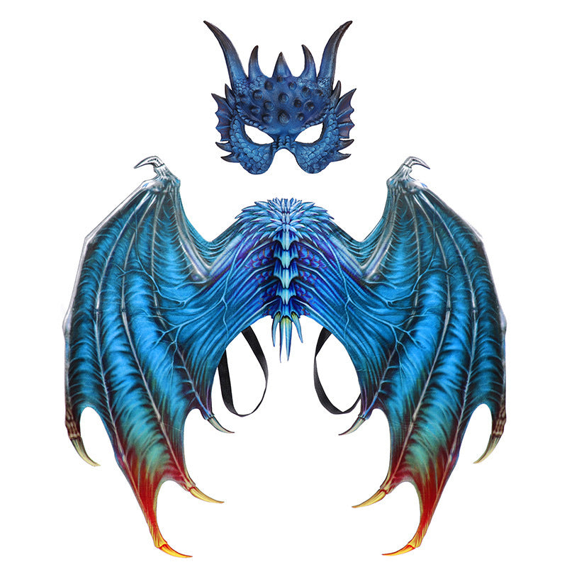 Multicolor Gradient Feather Wing Decor Masquerade Set