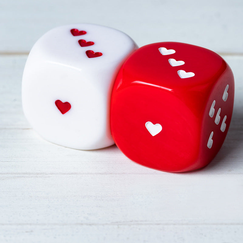 Heart-Shaped Dice Game Plus Size 25MM