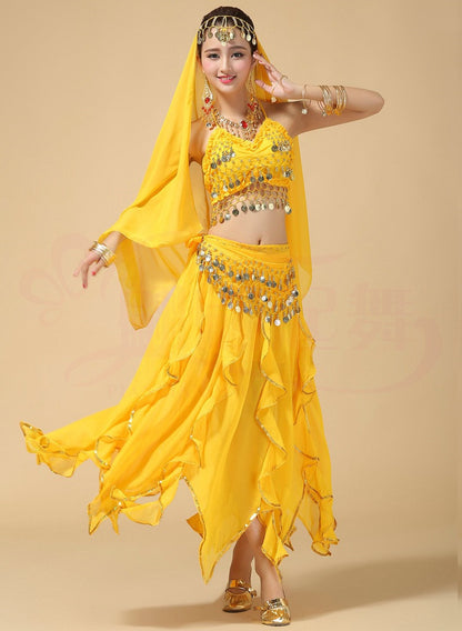 Intricate Belly Dance Performance Costume Multiple Colors