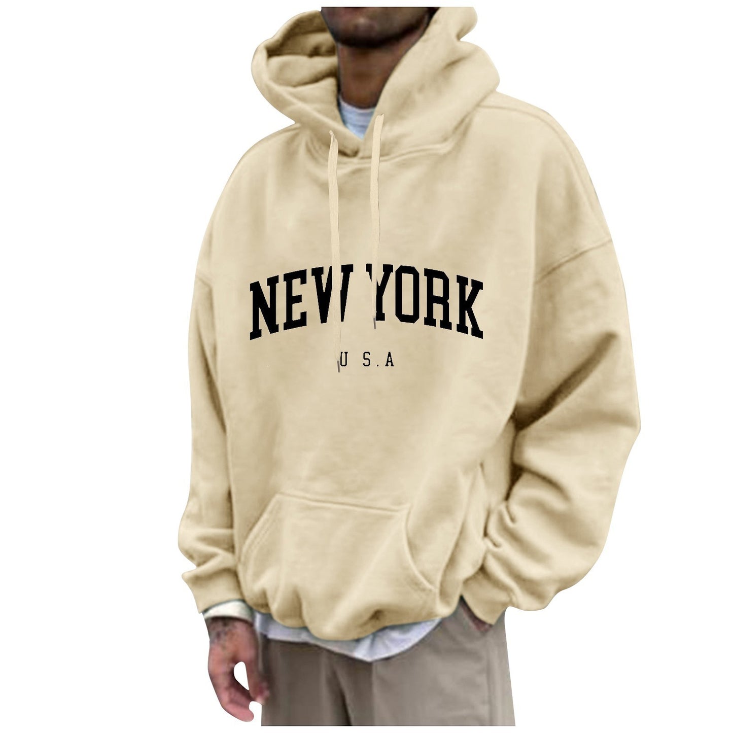 New York Long-Sleeve Kangaroo Pocket Hoodie Huge Variety