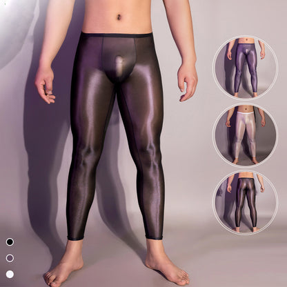 Men's Shiny Tight Leggings Silky