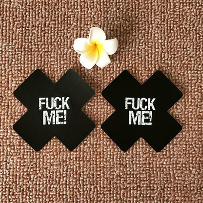 "FUCK ME!" Cross-Shaped Nipple Cover Petals