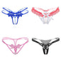 Embellished 4-Pack Thong Women's Cutout G-String Huge Variety