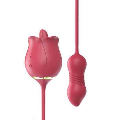 Waterproof 9 Frequency Rose Tongue Licking Vibration