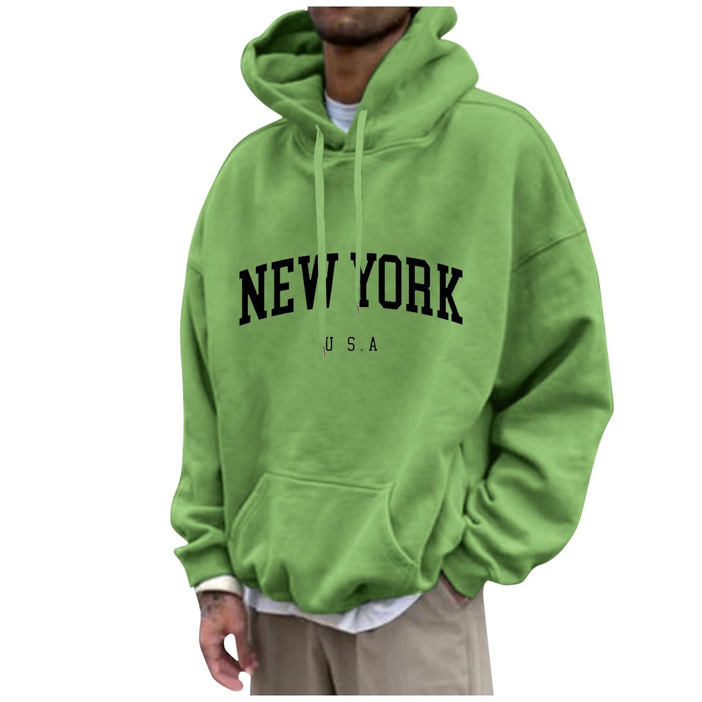 New York Long-Sleeve Kangaroo Pocket Hoodie Huge Variety