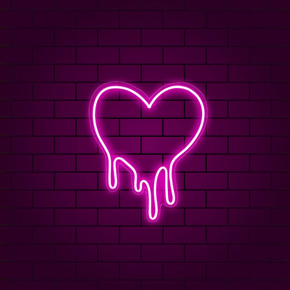 Dripping Heart 12v Silicone LED Neon Light