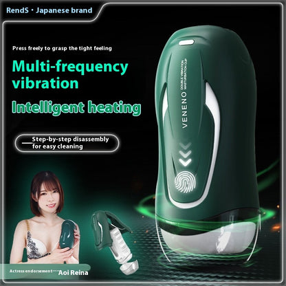 Veneno High-Tech Fully Developed Professional Men's Double Vibration Masturbation Cup