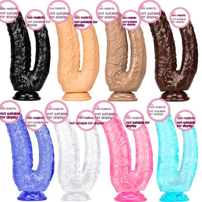 Double-Headed Dildo Suction Cup Plug