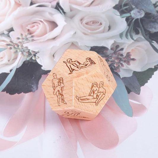 Couple Date Night 12 Sided Positions Fun Wood Dice