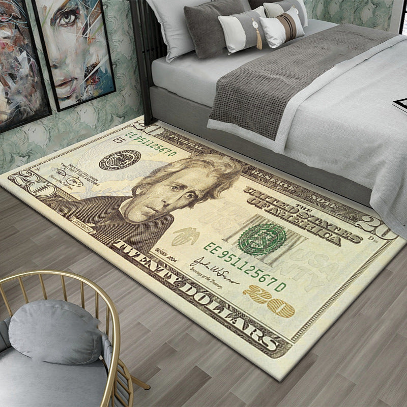 Global World Money Currency Fun Carpet Huge Variety