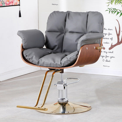 Chaise de salon de coiffure relevable en acier inoxydable