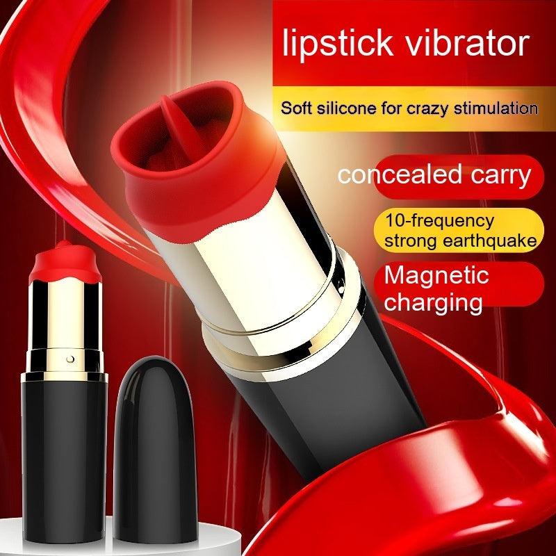 10 Frequency Lipstick Oscillator Women's Vibrator