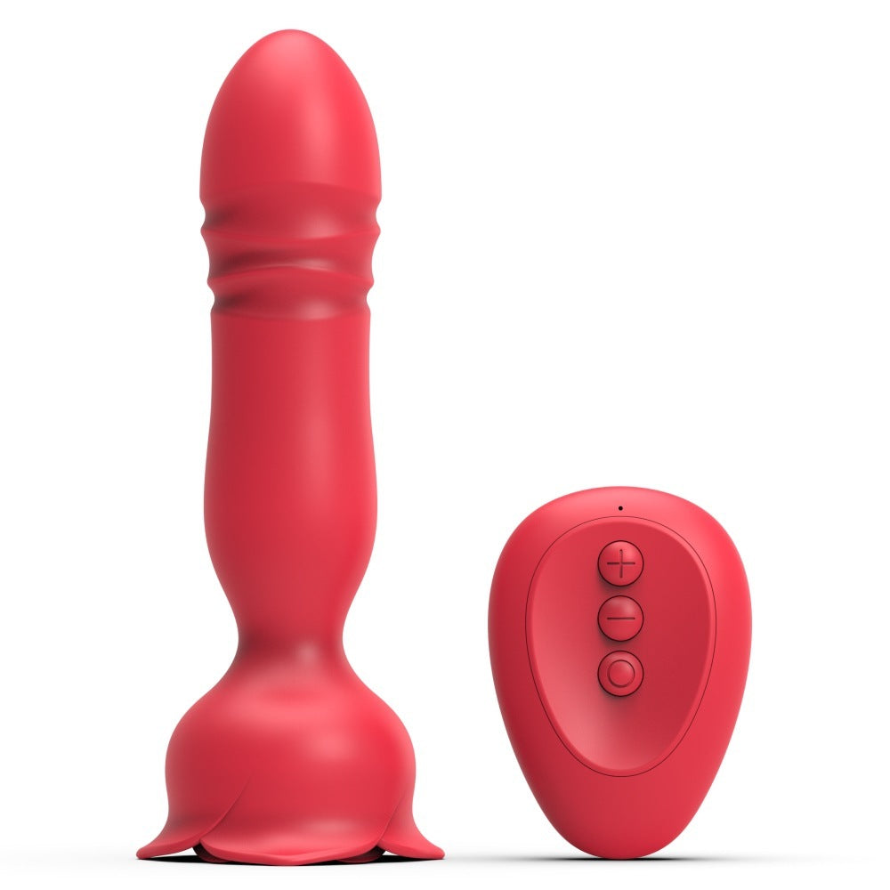 Rose Back Court APP Optional Vibration Retractable Anus Massager