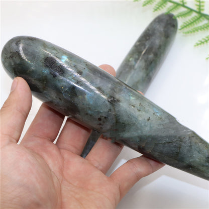 Natural Labradorite Jade Crystal Wand