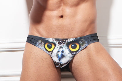 Men's Digital Animal Print Polyester Underwear