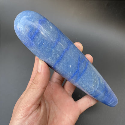 Thick Natural Blue Massaging Stone Crystal