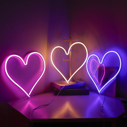 Love Heart Neon Acrylic Transparent LED Light